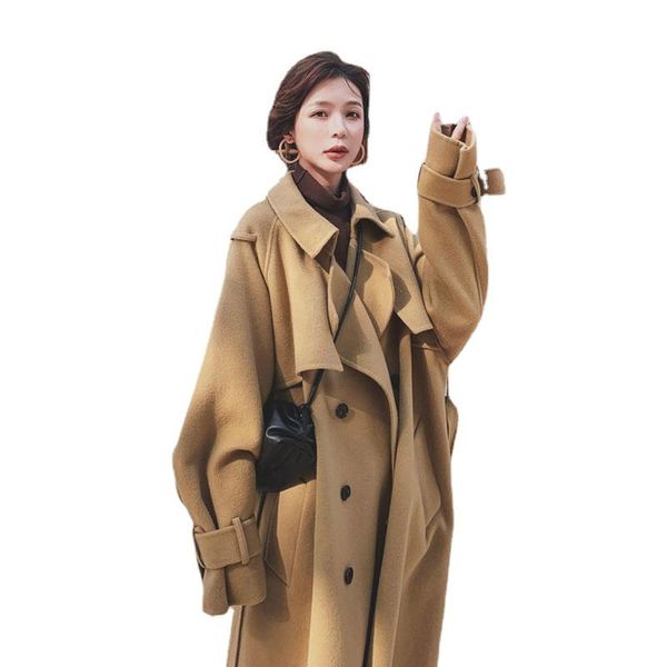 women's wool & blends korean fashion coat women winter warm long temperament double breasted coats windbreaker jassen dames 2021 d, Black
women's wool & blends korean fashion coat women winter warm long temperament double breasted coats windbreaker jassen dames 2021 d, Black