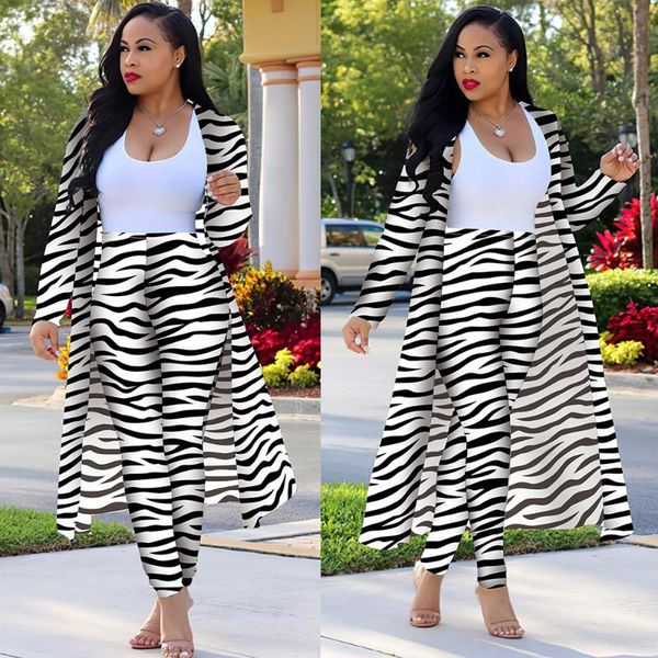women's two piece pants fashion zebra pattern printed suit autumn 2021 africa long sleeve kimono trench coat with pencil, White
women's two piece pants fashion zebra pattern printed suit autumn 2021 africa long sleeve kimono trench coat with pencil, White