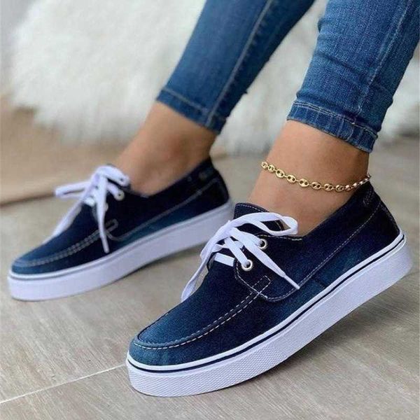 women denim sneakers 2021 summer autumn woman canvas lace up vulcanized ladies casual flats female comfort sport shoes plus size y0907, Black
women denim sneakers 2021 summer autumn woman canvas lace up vulcanized ladies casual flats female comfort sport shoes plus size y0907, Black