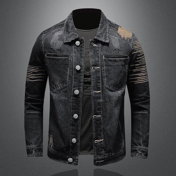 men's jackets men jean coat motorcycle casual denim outwear 5xl european style embroidery bomber hole pilot black vintage jacket, Black;brown
men's jackets men jean coat motorcycle casual denim outwear 5xl european style embroidery bomber hole pilot black vintage jacket, Black;brown