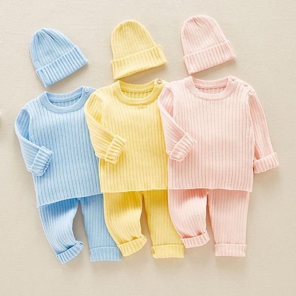 clothing sets baby girl clothes boys knit ribbed sweater 3pcs set born high waist pant hats children suit 3-12m, White
clothing sets baby girl clothes boys knit ribbed sweater 3pcs set born high waist pant hats children suit 3-12m, White