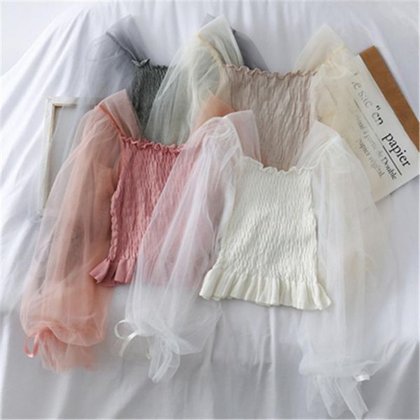 women's blouses & shirts womens solid long sleeve chiffon and ladies casual patchwork square collar lantern blusas mujer z3215, White
women's blouses & shirts womens solid long sleeve chiffon and ladies casual patchwork square collar lantern blusas mujer z3215, White