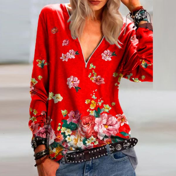 New Women T-shirts Sweatshirts Spring Long Shirt Woman Floral Print Neck Pullover Ladies Shirts Female Tops ST4K, White
New Women T-shirts Sweatshirts Spring Long Shirt Woman Floral Print Neck Pullover Ladies Shirts Female Tops ST4K, White