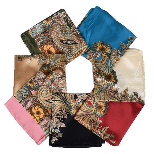 scarves flower print 90*90cm silk square scarf for women neck hair tie band bag warp soft neckerchief hijab headscarf female foulard, Blue;gray
scarves flower print 90*90cm silk square scarf for women neck hair tie band bag warp soft neckerchief hijab headscarf female foulard, Blue;gray