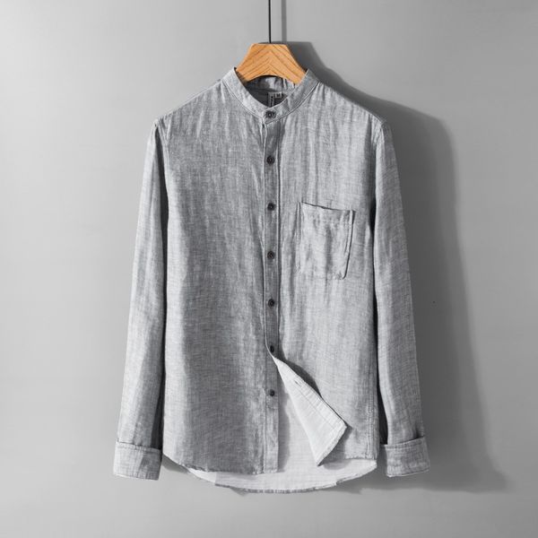 2021 new 100% linen stand collar men brand casual autumn shirt mens comfortable shirts male camisa chemise 3kws, White
2021 new 100% linen stand collar men brand casual autumn shirt mens comfortable shirts male camisa chemise 3kws, White