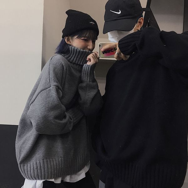 2021 new winter turtleneck sweater men's warm fashion casual knit pullover men clothes wild loose korean couple knitting sweaters -xl, White;black
2021 new winter turtleneck sweater men's warm fashion casual knit pullover men clothes wild loose korean couple knitting sweaters -xl, White;black