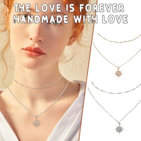 pendant necklaces 2021 s fashion ladies accessories diamond sun flower multi-layer necklace for woman and man, Silver
pendant necklaces 2021 s fashion ladies accessories diamond sun flower multi-layer necklace for woman and man, Silver