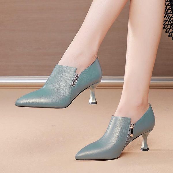 size 34-42 real genuine leather women heels shoes blue stiletto fashion high heel shoe basic walking shoes high heels, Black
size 34-42 real genuine leather women heels shoes blue stiletto fashion high heel shoe basic walking shoes high heels, Black