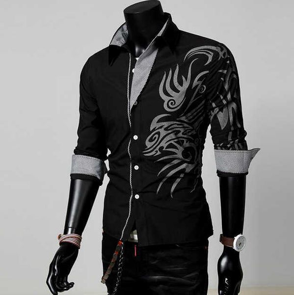 dragon printed shirt male fashion long sleeve european style tattoo silm fit shirt 4 size 4 colors, White;black
dragon printed shirt male fashion long sleeve european style tattoo silm fit shirt 4 size 4 colors, White;black