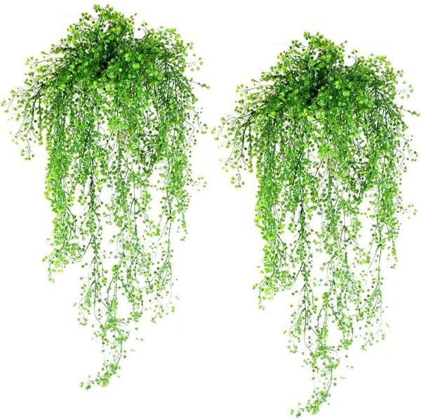 decorative flowers & wreaths 2pcs fake hanging plants with faux greenary vine for outdoor indoor, artificial ivy plant
decorative flowers & wreaths 2pcs fake hanging plants with faux greenary vine for outdoor indoor, artificial ivy plant