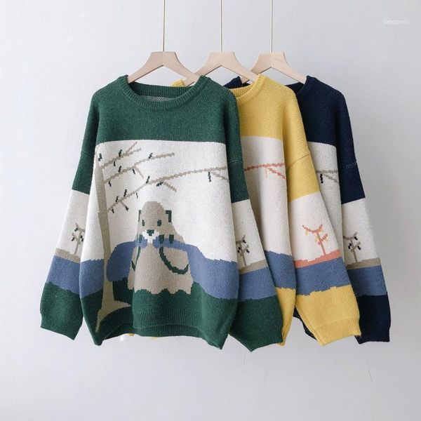 women's sweaters autumn winter women sweet loose thickness sweater 2021 cashmere pullover printing coat knitted warm female jumper1, White;black
women's sweaters autumn winter women sweet loose thickness sweater 2021 cashmere pullover printing coat knitted warm female jumper1, White;black