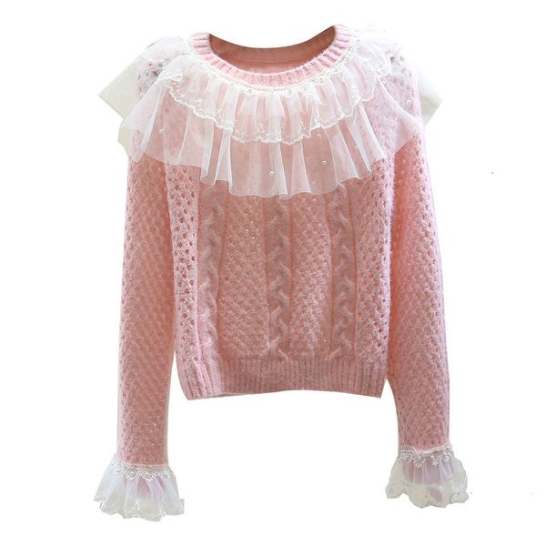 lace friezed hollow-out loop of woman's upper mesh 2021 autumn korean style crocheted seam stretched sweater ladies sweet jumper ulgh, White;black
lace friezed hollow-out loop of woman's upper mesh 2021 autumn korean style crocheted seam stretched sweater ladies sweet jumper ulgh, White;black