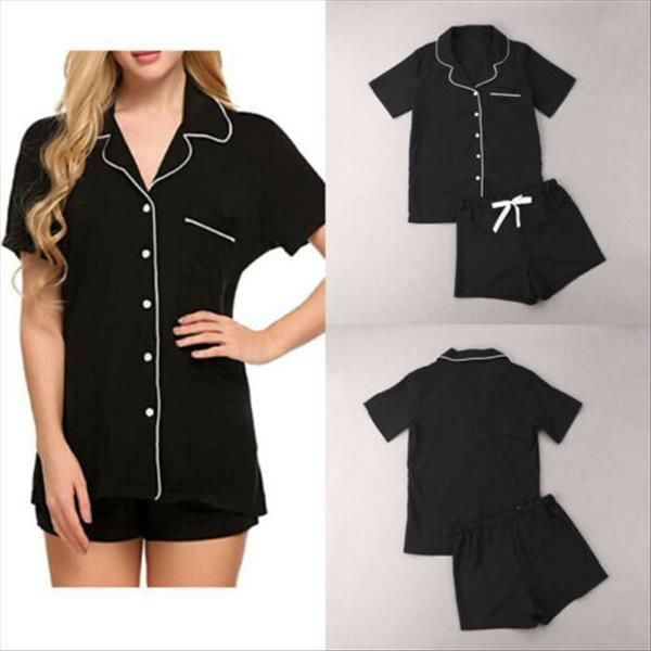 casual new women loose pajamas sets dot print summer short sleeves shirts+pants sleepwear nightwear woman pajama homewear robe, Black;red
casual new women loose pajamas sets dot print summer short sleeves shirts+pants sleepwear nightwear woman pajama homewear robe, Black;red