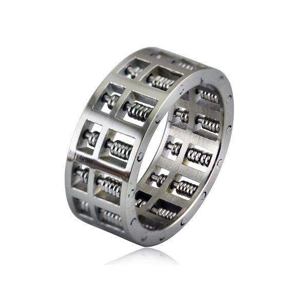 fashion simple abacus spinner ring for women men jewelry engagement anniversary gift 2021 style stainless steel wedding band, Silver
fashion simple abacus spinner ring for women men jewelry engagement anniversary gift 2021 style stainless steel wedding band, Silver