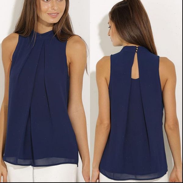 women chiffon sleeveless blouse beach summer back hollow elegant pleated blusas femme plus size shirts, White
women chiffon sleeveless blouse beach summer back hollow elegant pleated blusas femme plus size shirts, White