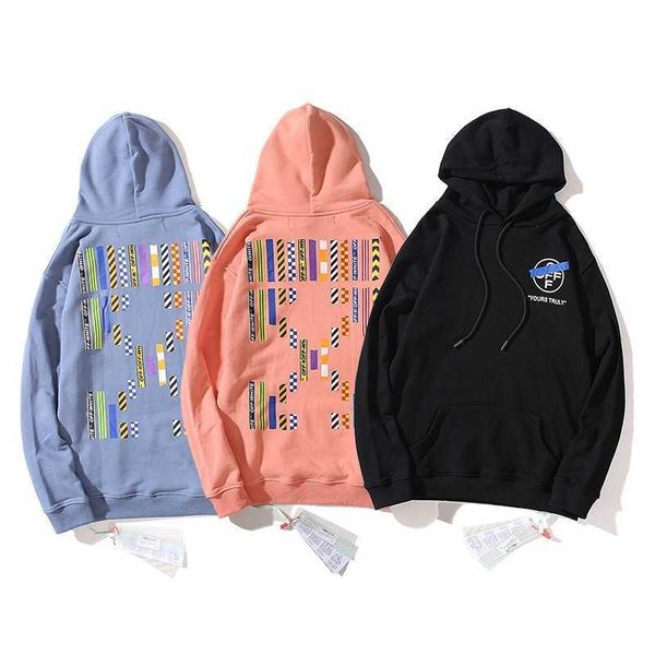 Off fashion color arrow letter print hooded loose men' and women' sweater Terry couple' coat, Black
Off fashion color arrow letter print hooded loose men' and women' sweater Terry couple' coat, Black
