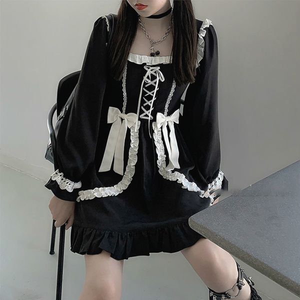 japanese lolita gothic dress girl patchwork vintage designer mini dress japan style kawaii clothes fall dresses for women 2020, White;black
japanese lolita gothic dress girl patchwork vintage designer mini dress japan style kawaii clothes fall dresses for women 2020, White;black