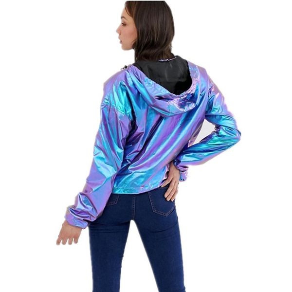 women colorful metal waterproof hooded jacket oversize casual bomber coat zipper vintage long sleeve street outwears, Black;brown
women colorful metal waterproof hooded jacket oversize casual bomber coat zipper vintage long sleeve street outwears, Black;brown