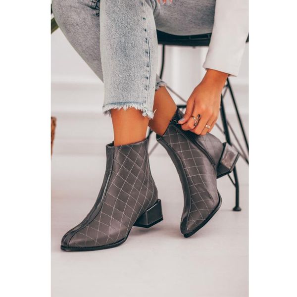 boots dark grey color pu leather zipper season 2021 winter autmn fashion comfortable standard mold different heel lady women, Black
boots dark grey color pu leather zipper season 2021 winter autmn fashion comfortable standard mold different heel lady women, Black