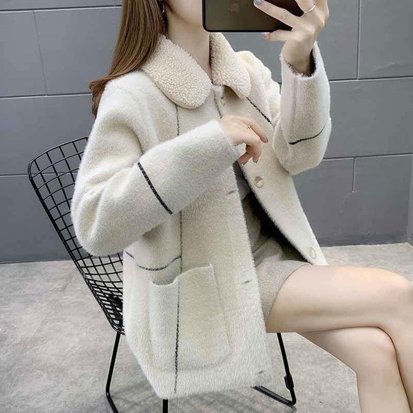 women's jackets imitation mink velvet coat female tide ins spring and autumn short style thickened foreign sweater collar cardigan jack, Black;brown
women's jackets imitation mink velvet coat female tide ins spring and autumn short style thickened foreign sweater collar cardigan jack, Black;brown