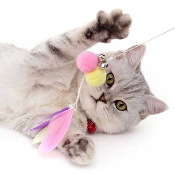 cat toys interactive toy stick feather wand with natural feathers cage artificial colorful teaser supplies
cat toys interactive toy stick feather wand with natural feathers cage artificial colorful teaser supplies