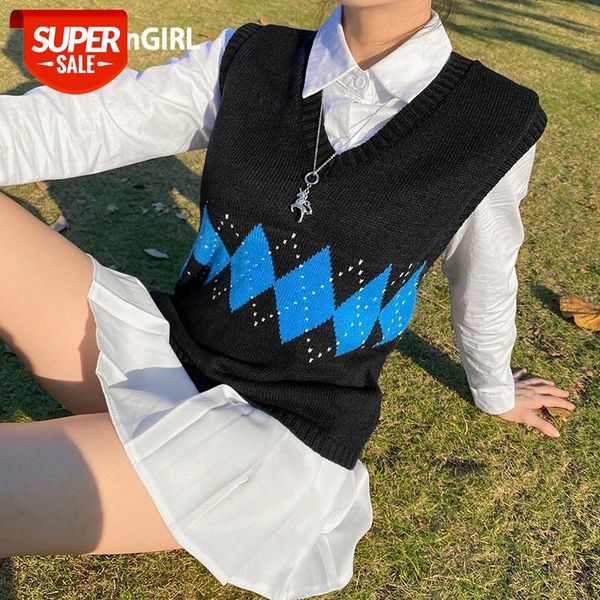 heyoungirl casual autumn sleeveless sweater vest v neck plaid knitted jumpers women preppy style fashion korean knitwear 2020 #mf8z, White
heyoungirl casual autumn sleeveless sweater vest v neck plaid knitted jumpers women preppy style fashion korean knitwear 2020 #mf8z, White