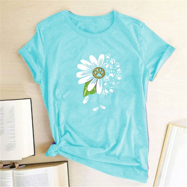 daisy bear paw print t-shirts women summer graphic tee aesthetic shirts for women casual short sleeve ladies camiseta mujer c0220, White
daisy bear paw print t-shirts women summer graphic tee aesthetic shirts for women casual short sleeve ladies camiseta mujer c0220, White