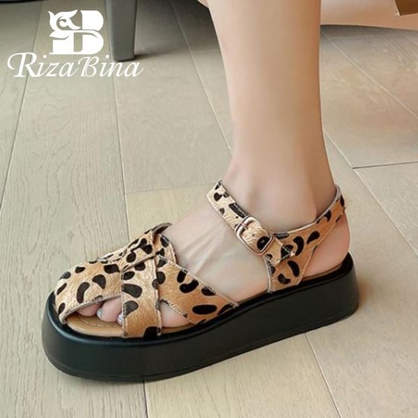 sandals rizabina real leather women fashion buckle strap thick bottom platform leopard summer outdoor ladies footwear size 34-39, Black
sandals rizabina real leather women fashion buckle strap thick bottom platform leopard summer outdoor ladies footwear size 34-39, Black
