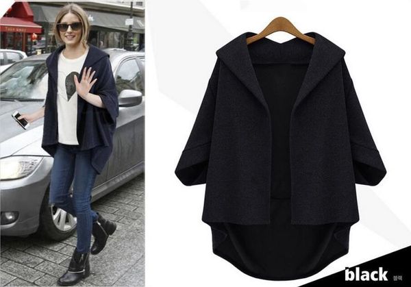women's jackets xl-xxxxxl plus size three quarter womens and coats autumn 2021 fashion big batwing sleeve loose woolen coat bf449, Black;brown
women's jackets xl-xxxxxl plus size three quarter womens and coats autumn 2021 fashion big batwing sleeve loose woolen coat bf449, Black;brown