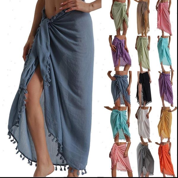 women beach dress semi sheer swimwear bikini cover ups short skirt with tassels chiffon wrap swimming dress sarong pareo shorts, Black;gray
women beach dress semi sheer swimwear bikini cover ups short skirt with tassels chiffon wrap swimming dress sarong pareo shorts, Black;gray