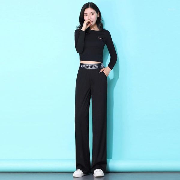 women's pants & capris 2021 autumn clothes female fashion trousers wide leg drape webbing letter large size sport women bottoms thin se, Black;white
women's pants & capris 2021 autumn clothes female fashion trousers wide leg drape webbing letter large size sport women bottoms thin se, Black;white