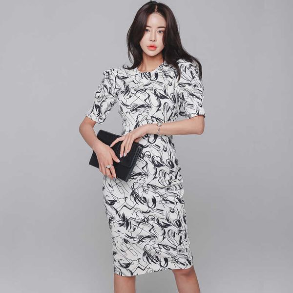 korean dresses for women summer print short sleeve bodycon pencil 210529, Black;gray
korean dresses for women summer print short sleeve bodycon pencil 210529, Black;gray