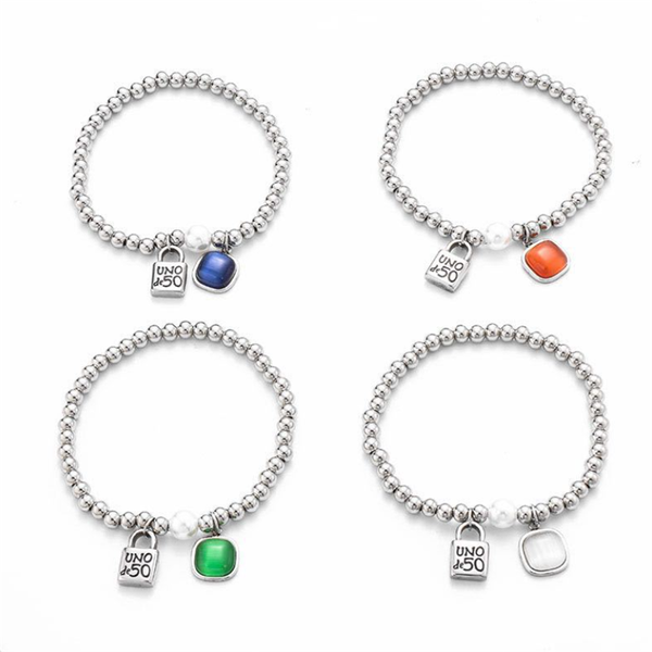 beaded, strands stainless steel 5mm beads lock pearl natural stone four-color opal women's men's bracelet und de 50 jewelry fashio, Black
beaded, strands stainless steel 5mm beads lock pearl natural stone four-color opal women's men's bracelet und de 50 jewelry fashio, Black