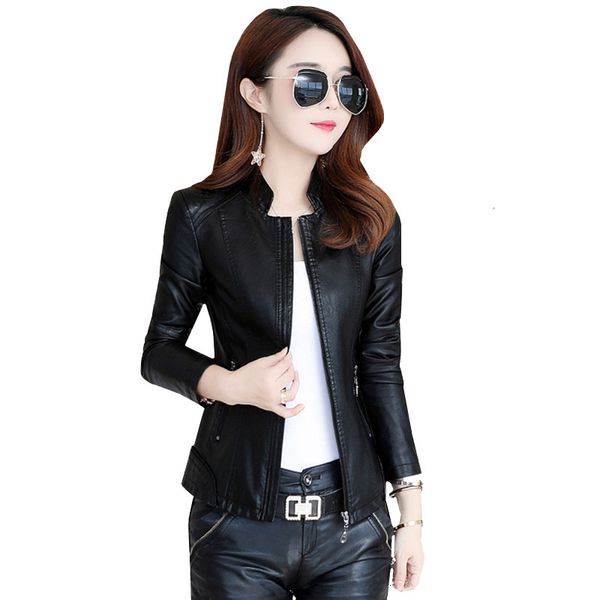 women's jackets fashion short leather jacket women autumn korean plus size zipper slim ladies outerwear motorcycle coat 4xl q pjvv, Black;brown
women's jackets fashion short leather jacket women autumn korean plus size zipper slim ladies outerwear motorcycle coat 4xl q pjvv, Black;brown
