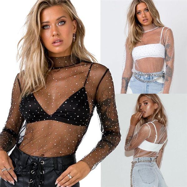 women's swimwear diamonds mesh cropped tank long sleeve women summer cover up bikini see through rhinestone lace party club crop, White;black
women's swimwear diamonds mesh cropped tank long sleeve women summer cover up bikini see through rhinestone lace party club crop, White;black