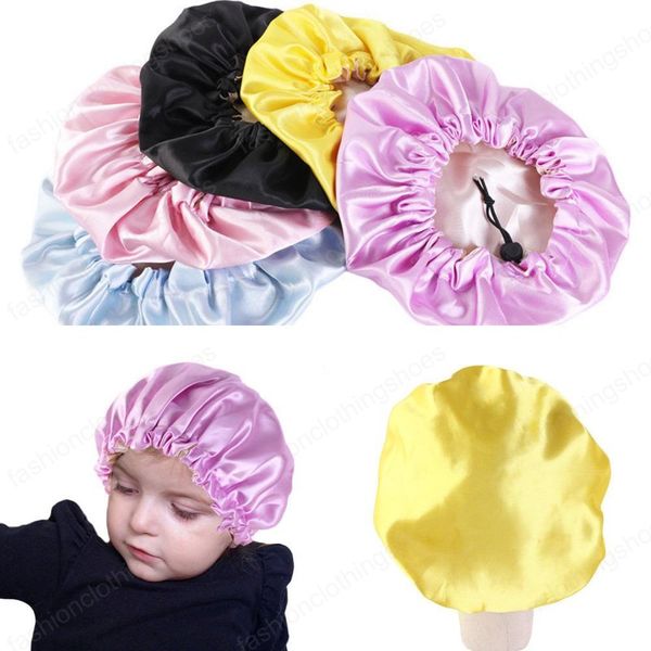 children hat hats beanie elastic nightcap adjustable buckle double layer satin candy color hair protection cap baby high quality, Yellow
children hat hats beanie elastic nightcap adjustable buckle double layer satin candy color hair protection cap baby high quality, Yellow