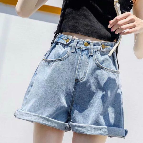 women's jeans denim shorts female summer wild outer wear korean version of the loose students leisure high-waisted straight pants, Blue
women's jeans denim shorts female summer wild outer wear korean version of the loose students leisure high-waisted straight pants, Blue