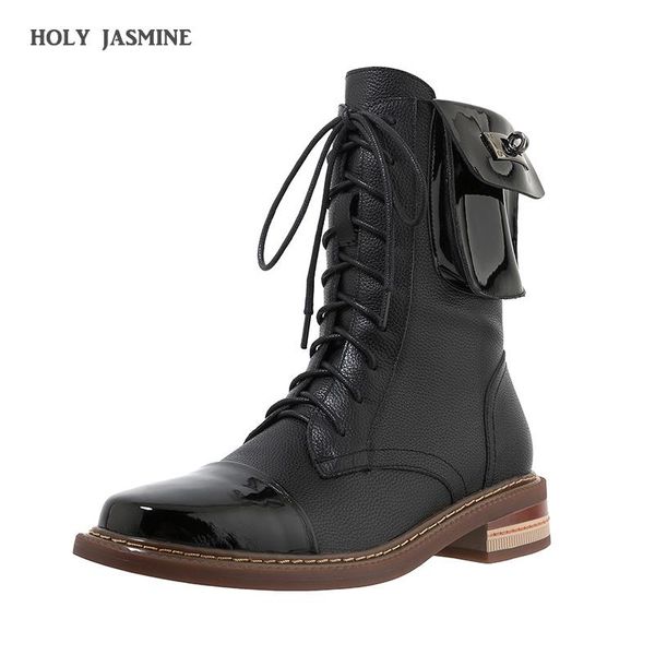 boots 2021 winter bootie pocket buckle strap motorcycle bota shiny leather patchwork flat platform botas mujer shoes for women, Black
boots 2021 winter bootie pocket buckle strap motorcycle bota shiny leather patchwork flat platform botas mujer shoes for women, Black