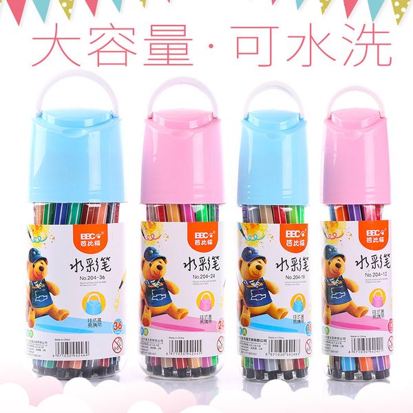 painting pens factory watercolor 12 18 24 / 36 color bucket washable children's primary school painting pen set, Black;red
painting pens factory watercolor 12 18 24 / 36 color bucket washable children's primary school painting pen set, Black;red