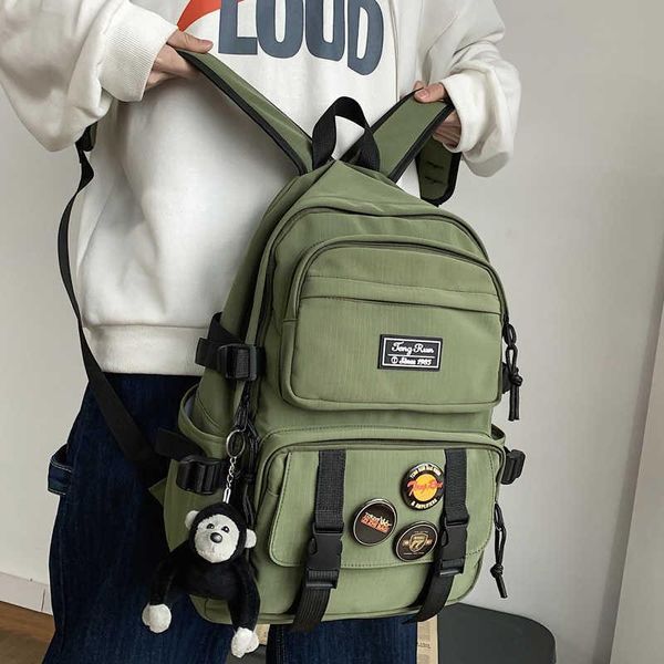 backpack multi-pocket dwaterproof water nylon bag with large capacity solid color woman schoolbag insert portable
backpack multi-pocket dwaterproof water nylon bag with large capacity solid color woman schoolbag insert portable