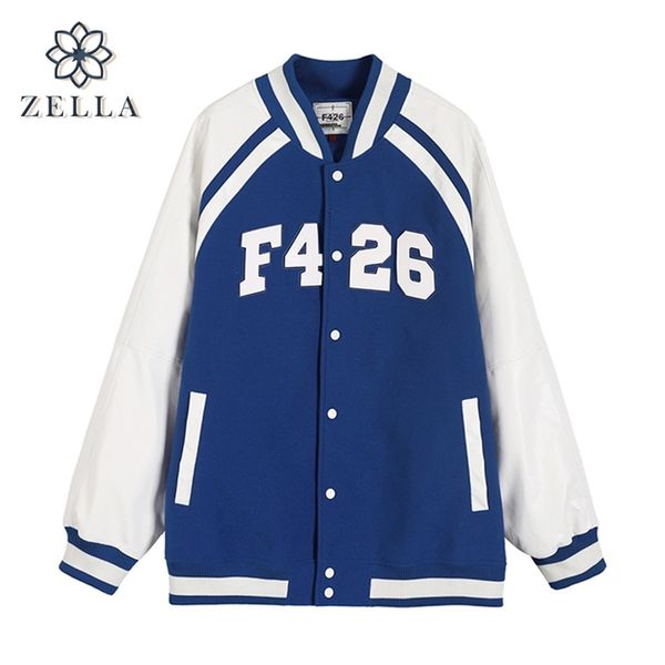 winter womens coats jackets hip hop oversized baseball uniforms street casual coat loose stitching women jacket letter 211014, Black;brown 
winter womens coats jackets hip hop oversized baseball uniforms street casual coat loose stitching women jacket letter 211014, Black;brown