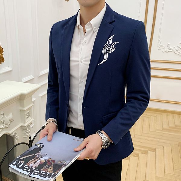 2021 embroidered men blazer wedding suit casual blazers stage party dress kmcv, White;black
2021 embroidered men blazer wedding suit casual blazers stage party dress kmcv, White;black