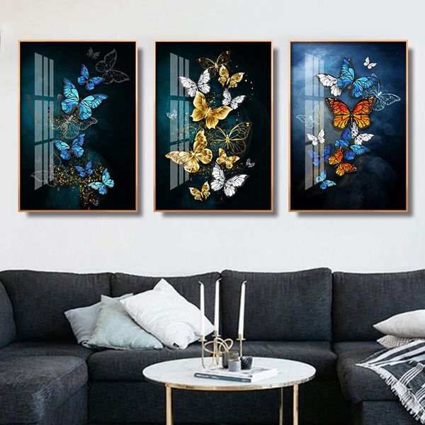 paintings moderno e minimalista cartaz azul ouro borboleta imagem na lona pintura da parede mural decoração para sala de estar c
paintings moderno e minimalista cartaz azul ouro borboleta imagem na lona pintura da parede mural decoração para sala de estar c