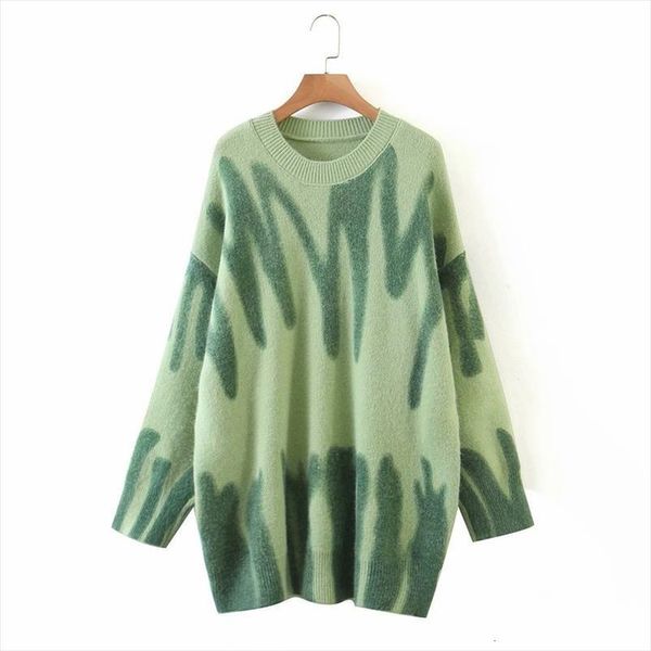 european and american womens sweater autumn two color tie dye winter sweaters, White;black
european and american womens sweater autumn two color tie dye winter sweaters, White;black
