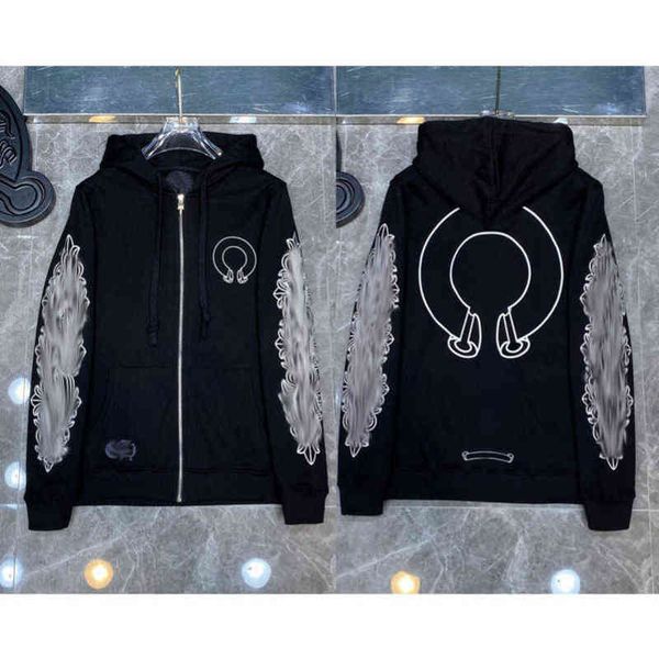 classic luxury designer fashion hoodies mens zipper ch horseshoe sanskrit cross print pullover hooded sweatshirts sweater woman loose jackts, Black
classic luxury designer fashion hoodies mens zipper ch horseshoe sanskrit cross print pullover hooded sweatshirts sweater woman loose jackts, Black