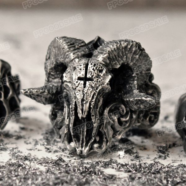 european and american personality domineering goat men's ring fashion trend, Golden;silver
european and american personality domineering goat men's ring fashion trend, Golden;silver