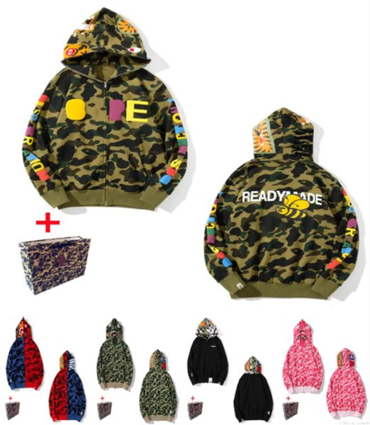 apes men hoodies shark luminous camouflage sweatshirts mens and women's cardigan hooded sweater zipper jacket bring, Black
apes men hoodies shark luminous camouflage sweatshirts mens and women's cardigan hooded sweater zipper jacket bring, Black