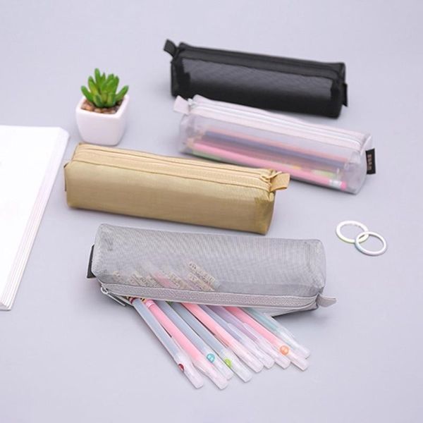 new school mesh pencil cases kawaii cute solid color transparent pencil box school student pen bag supplies stationery
new school mesh pencil cases kawaii cute solid color transparent pencil box school student pen bag supplies stationery
