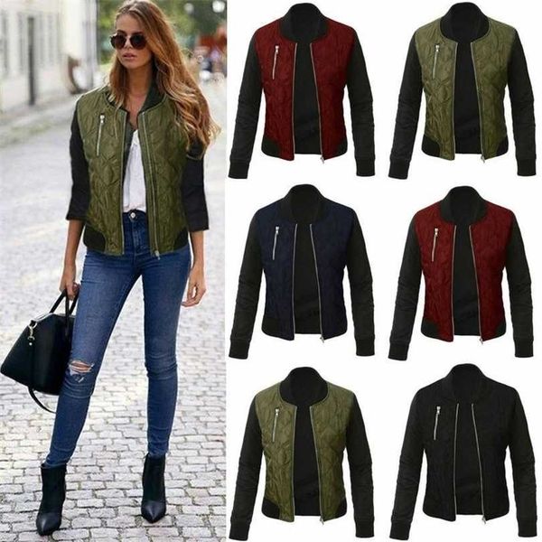 women bomber classic neckline zipper biker jackets coat long sleeves warm outwear plus size women's clothes winter casualoutwear 211014, Black;brown
women bomber classic neckline zipper biker jackets coat long sleeves warm outwear plus size women's clothes winter casualoutwear 211014, Black;brown