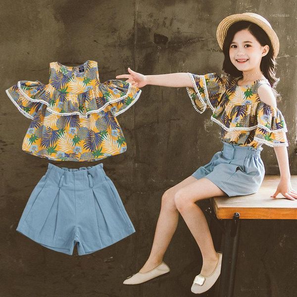 clothing sets 2021 girls summer girl elegant print t-shirt+shorts 2pc suits children off shoulder outfits kids clothes1, White
clothing sets 2021 girls summer girl elegant print t-shirt+shorts 2pc suits children off shoulder outfits kids clothes1, White